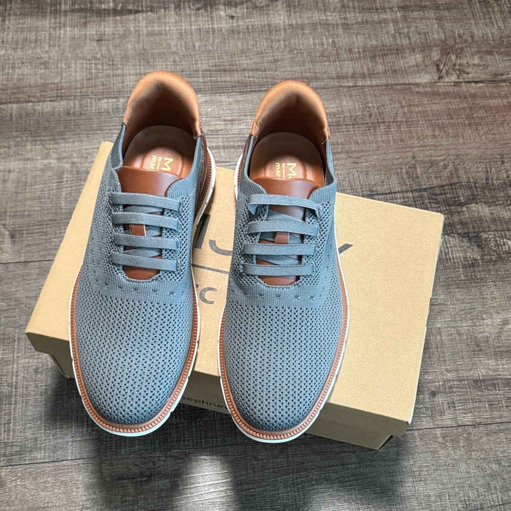 Marc Joseph Grey and Brown Sneakers